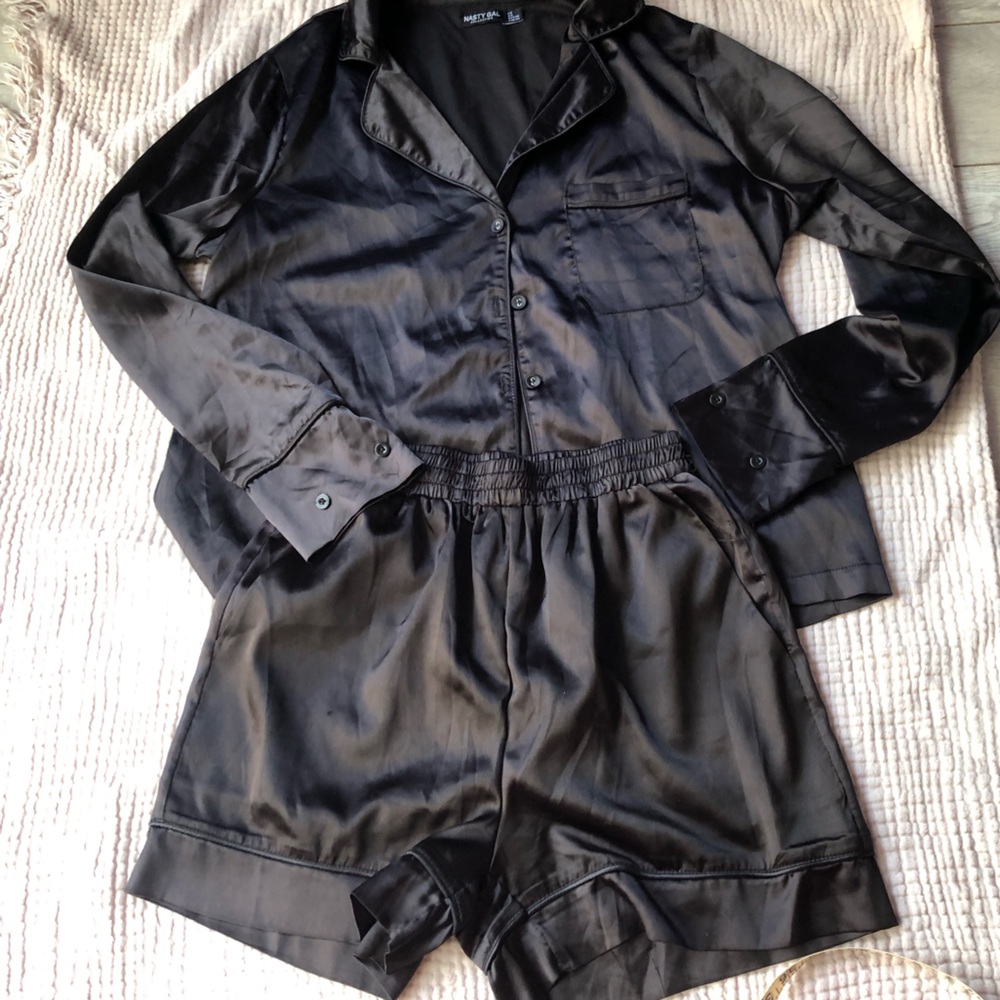 Nasty Gal Black Pajama Set Size US 4